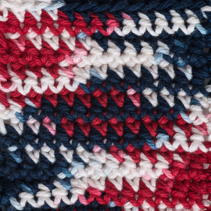 Lily Sugar'n Cream Ombres Yarn Red, White Blue Ombre
