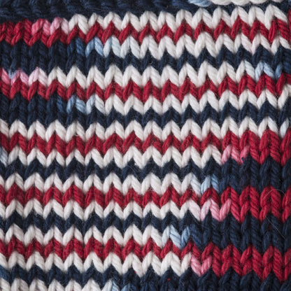Lily Sugar'n Cream Ombres Yarn Red, White Blue Ombre