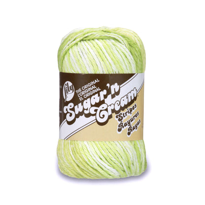Lily Sugar'n Cream Stripes Yarn Lime Stripes