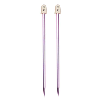 Susan Bates Silvalume 10" Single Point Knitting Needles U.S. 11 (8 mm)