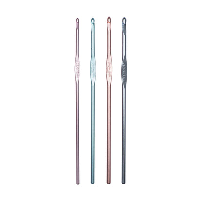 Susan Bates Silvalume Set of 4 Crochet Hooks, U.S. C/2, D/3, E/4, F/5 Susan Bates Silvalume Set of 4 Crochet Hooks, U.S. C/2, D/3, E/4, F/5