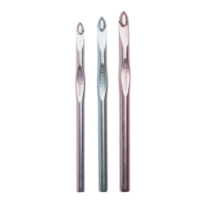 Susan Bates Silvalume Set of 3 Crochet Hooks U. S. L/11, M/13, N/15