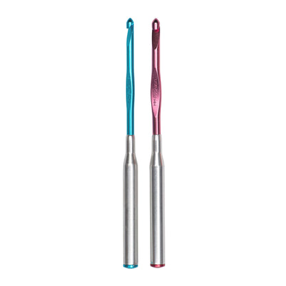 Susan Bates Silvalume Set of 2 Super Lightweight Crochet Hooks - Clearance Items U.S. H/8 & I/9
