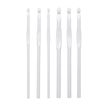 Susan Bates Luxite Set of 6 Plastic Crochet Hooks U.S. F/5, G/6, H/8, I/9, J/10, K/10½