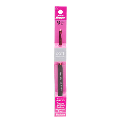 Susan Bates Silvalume Soft Ergonomic Crochet Hooks U.S. I/9 (5.5 mm)