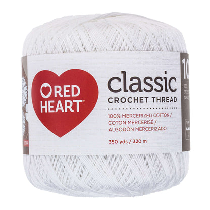 Red Heart Classic Crochet Thread Size 10 White