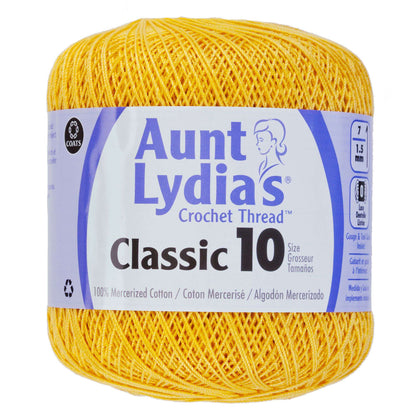 Aunt Lydia's Classic Crochet Thread Size 10 Golden Yellow