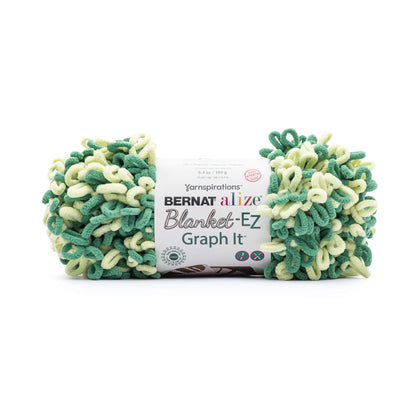 Bernat Alize Blanket-EZ Graph It Yarn - Discontinued Shades Pale Green Turf