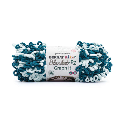 Bernat Alize Blanket-EZ Graph It Yarn - Discontinued Shades Sea Glass Dark Teal