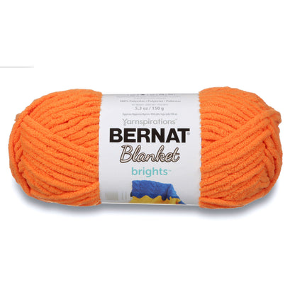 Bernat Blanket Brights Yarn - Discontinued Shades Carrot Orange