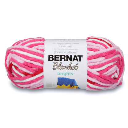 Bernat Blanket Brights Yarn - Discontinued Shades Raspberry Ribbon Varg
