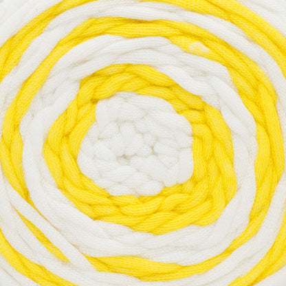 Bernat Maker Home Outdoor Stripes Yarn - Discontinued Fresh Yellow Stripe