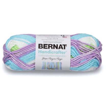 Bernat Handicrafter Cotton Stripes Yarn - Discontinued Shades Violet Stripes
