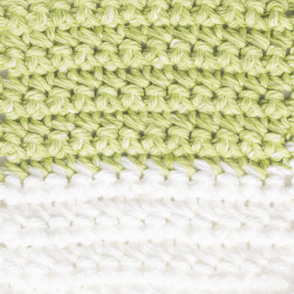Bernat Handicrafter Cotton Stripes Yarn - Discontinued Shades Lime Stripes