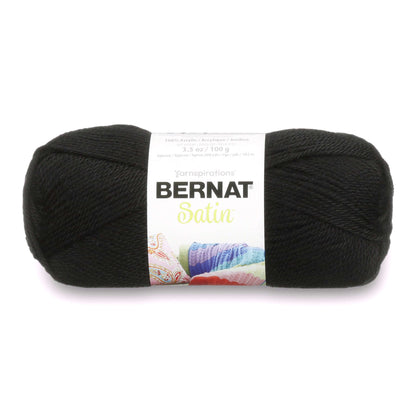 Bernat Satin Yarn - Discontinued Shades Ebony