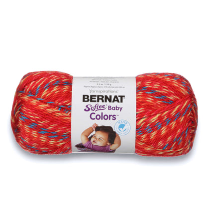 Bernat Softee Baby Colors Yarn - Discontinued Shades Red Rainbow