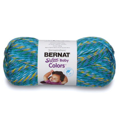 Bernat Softee Baby Colors Yarn - Discontinued Shades Teal Rainbow