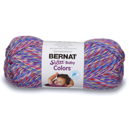 Bernat Softee Baby Colors Yarn - Discontinued Shades Purple Rainbow