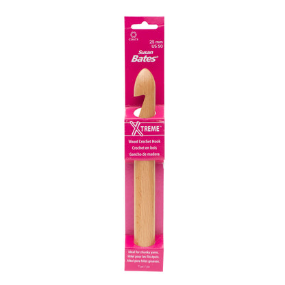 Susan Bates Xtreme Wood 9" Crochet Hook U.S. 50 (25 mm) - Discontinued Items Susan Bates Xtreme Wood 9" Crochet Hook U.S. 50 (25 mm) - Discontinued Items