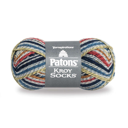 Patons Kroy Socks Yarn Blue Striped Ragg