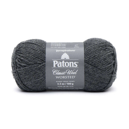 Patons Classic Wool Worsted Yarn Dark Gray Mix