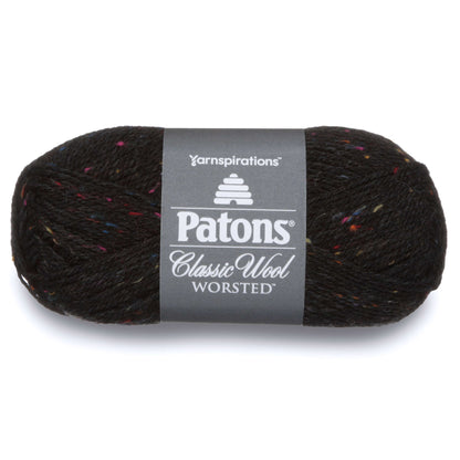 Patons Classic Wool Worsted Yarn - Discontinued Shades Black Tweed