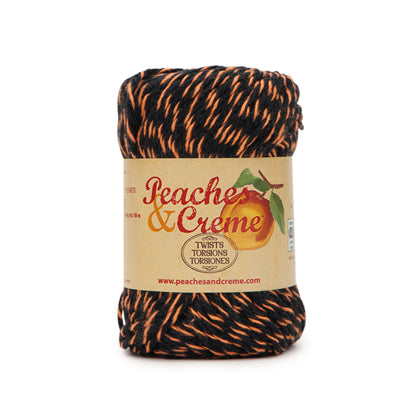 Peaches & Crème Twists Yarn - Discontinued Shades Black with Orange