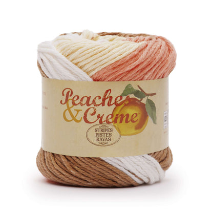 Peaches & Crème Stripes Yarn - Discontinued Shades Sandstone Stripes