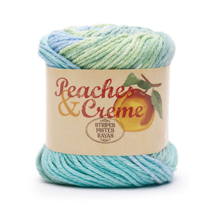Peaches & Crème Stripes Yarn - Discontinued Shades Seaside Stripes