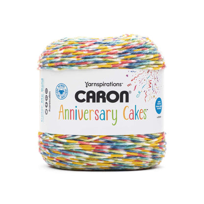 Caron Anniversary Cakes Yarn (1000g/35.3oz) - Discontinued Shades Rainbow Dots