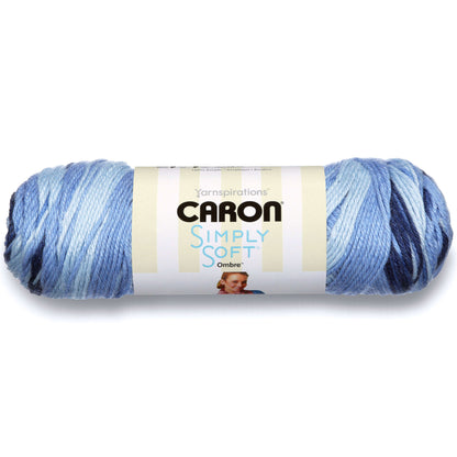 Caron Simply Soft Ombres Yarn Saturday Blue Jeans Ombre