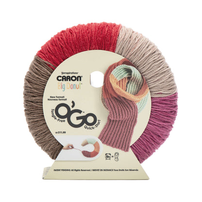 Caron Big Donut O'Go Yarn - Discontinued Shades Raspberry Glazed
