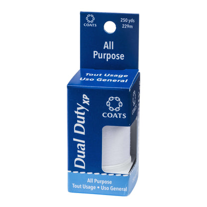 Coats & Clark Dual Duty XP All Purpose Sewing Thread (250 Yards) - Clearance Shades White