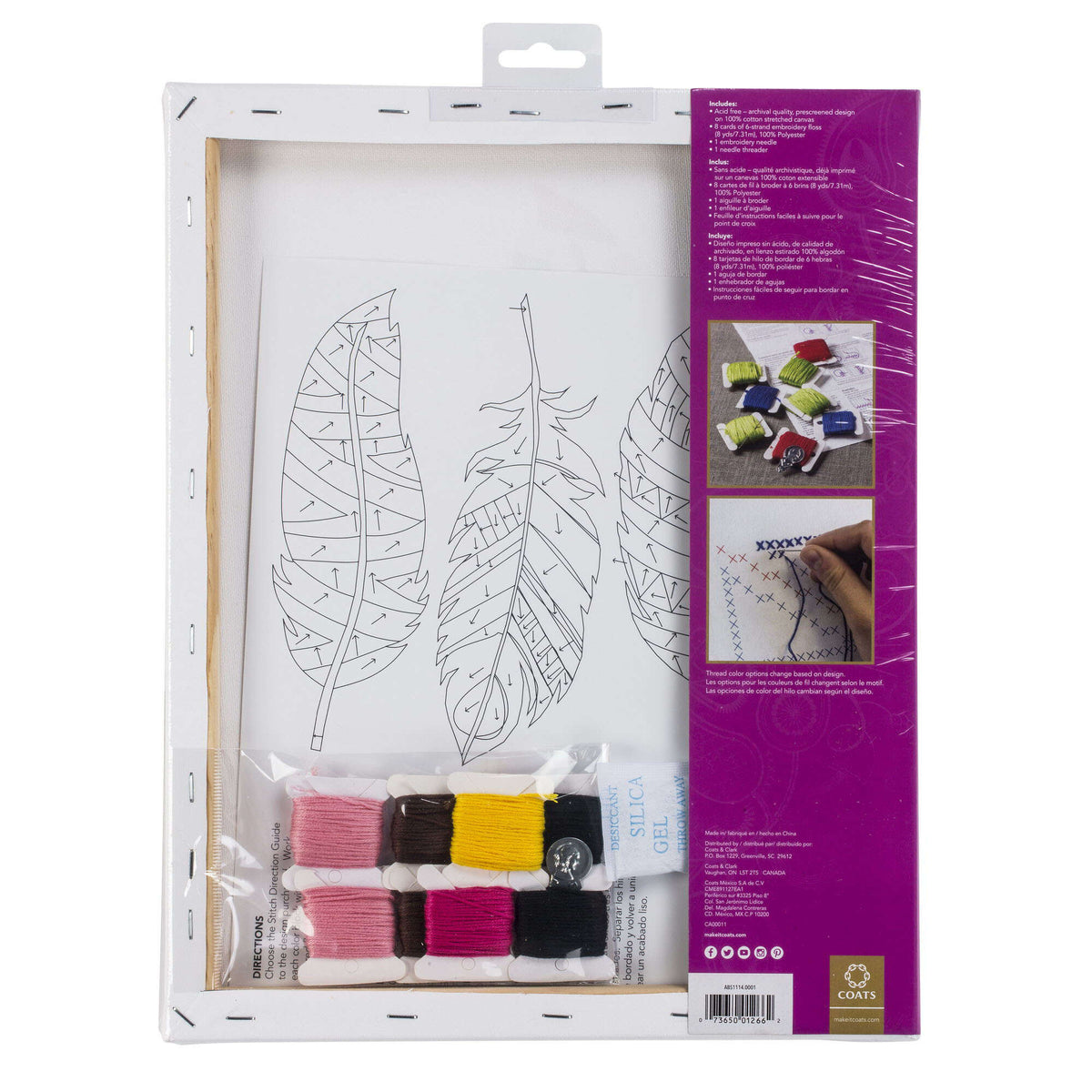 Feather Yellow/Brown/Pink