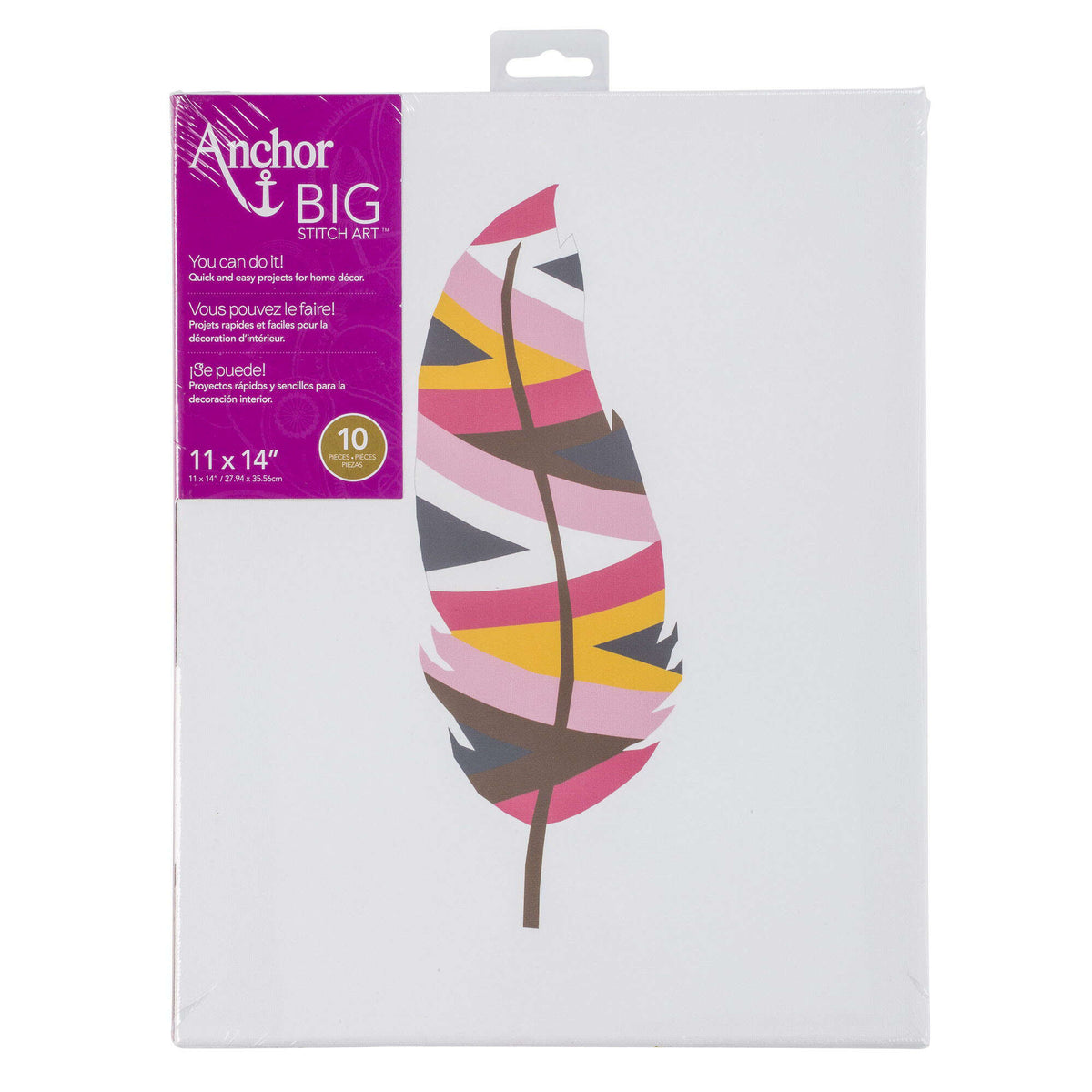 Feather Yellow/Brown/Pink