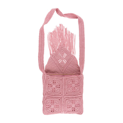 Aunt Lydia's Cross Body Boho Crocheted Bag Crochet Bag made in Aunt Lydia's Fashion Crochet Thread yarn