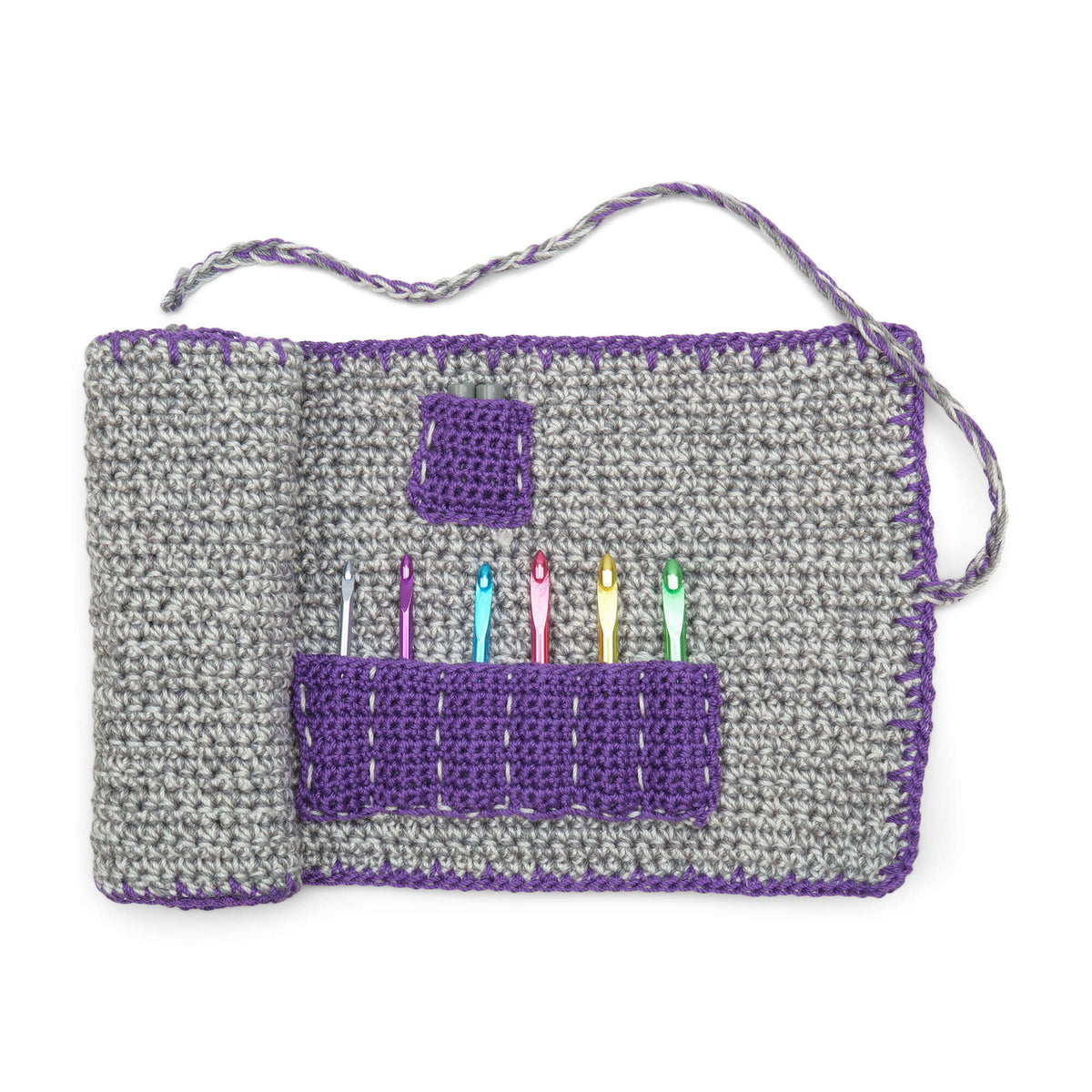 Crochet Notions Case made in Aunt Lydia's Classic Crochet yarn