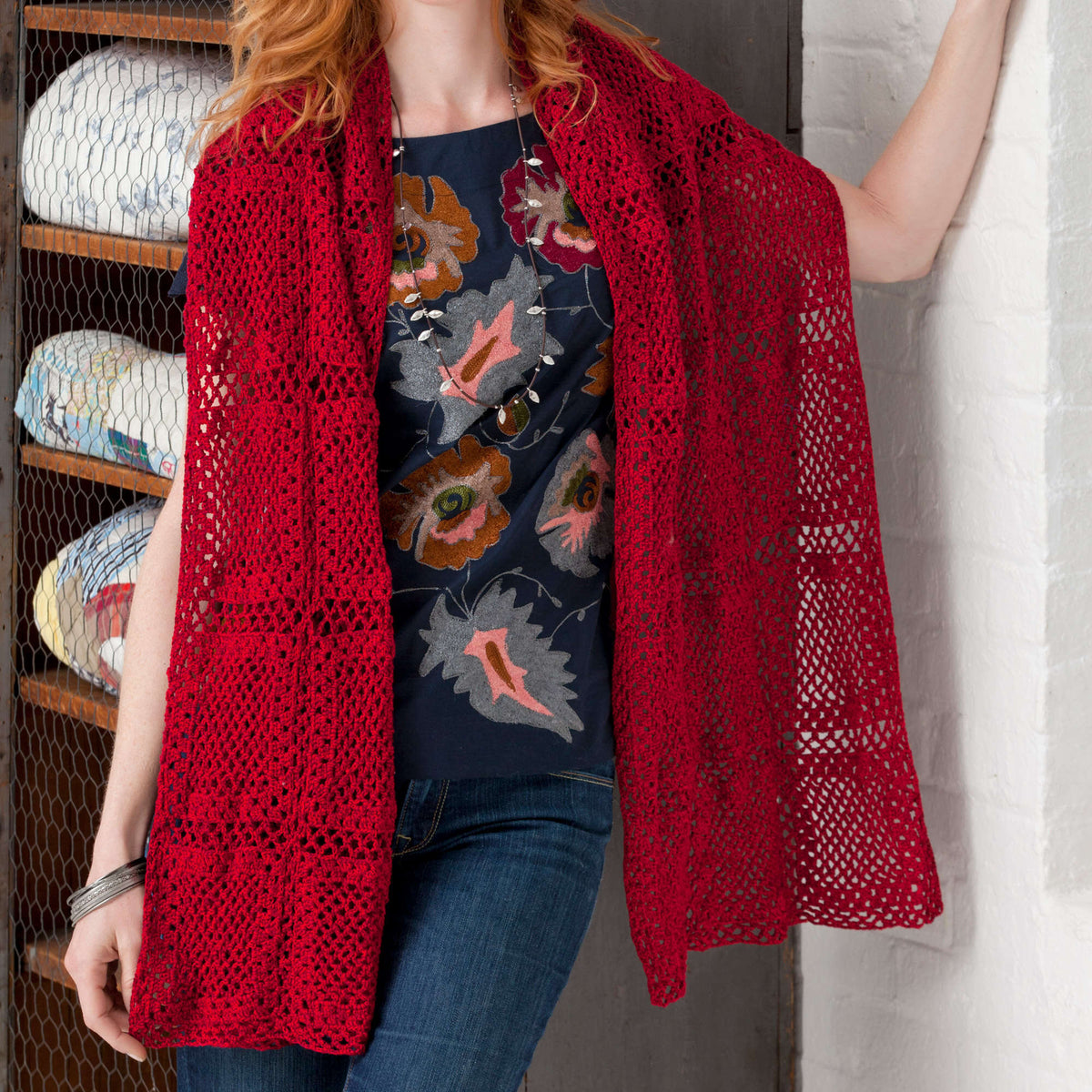 Crochet Shawl made in Aunt Lydia's Classic Crochet Thread yarn