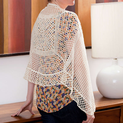 Aunt Lydia's Crochet Square in Square Shawl Crochet Shawl made in Aunt Lydia's Classic Crochet Thread yarn