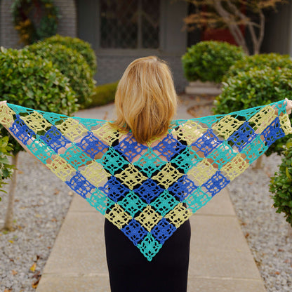 Aunt Crochet Lydia's Art Deco Shawl Crochet Shawl made in Aunt Lydia's Baby Shower yarn