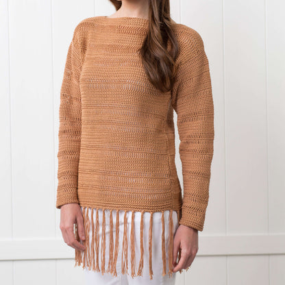 Aunt Lydia's Crochet Flower Hill Pullover Crochet Sweater made in Aunt Lydia's Fashion Crochet Thread yarn