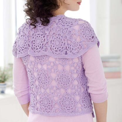 Aunt Lydia's Crochet Lovely Lace Vest Crochet Vest made in Aunt Lydia's Iced Bamboo Crochet Thread yarn