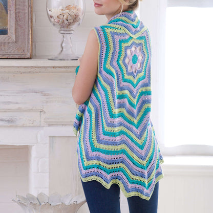 Aunt Lydia's Crochet Rippling Vest Crochet Vest made in Aunt Lydia's Bamboo Crochet Thread Size 10 yarn