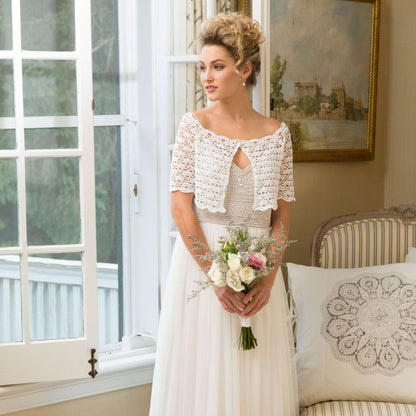 Aunt Lydia's Crochet Exquisite Bridal Topper Crochet Top made in Aunt Lydia's Classic Crochet Thread yarn
