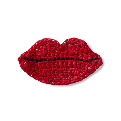 Aunt Lydia's Kiss-able Lips Appliqué Kiss-Able Lips Appliqué made using Aunt Lydia's yarn
