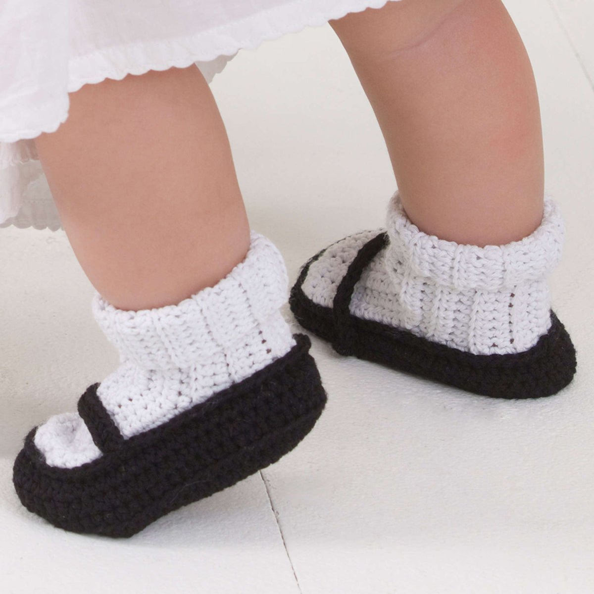 Crochet Bootie made in Aunt Lydia's Bamboo Crochet yarn