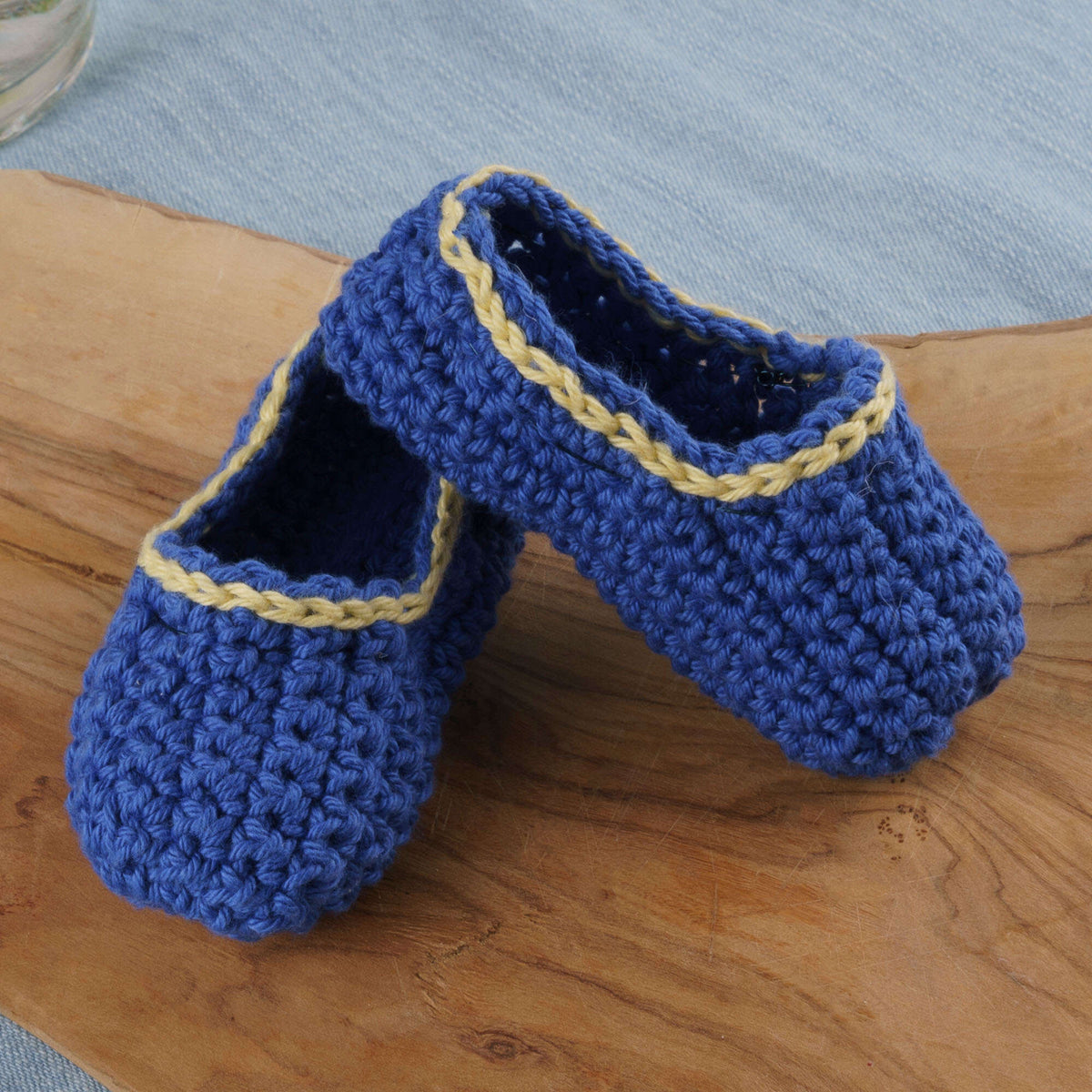 Crochet Bootie made in Aunt Lydia's Baby Shower yarn