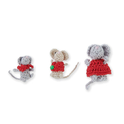 Aunt Lydia Crochet Micro and Mini Mouse Crochet Toy made in Aunt Lydia's Classic Crochet yarn