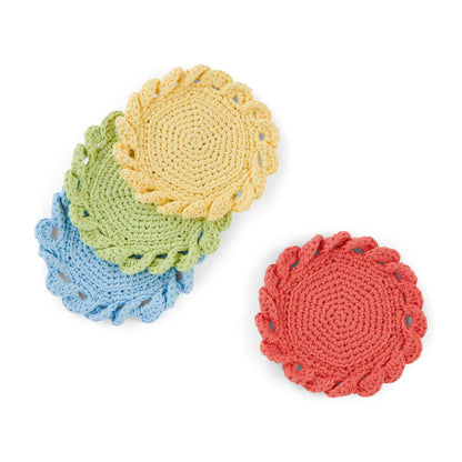 Aunt Lydia's Reverse Wave Crochet Coasters Crochet Coaster made in Aunt Lydia's Classic Crochet yarn