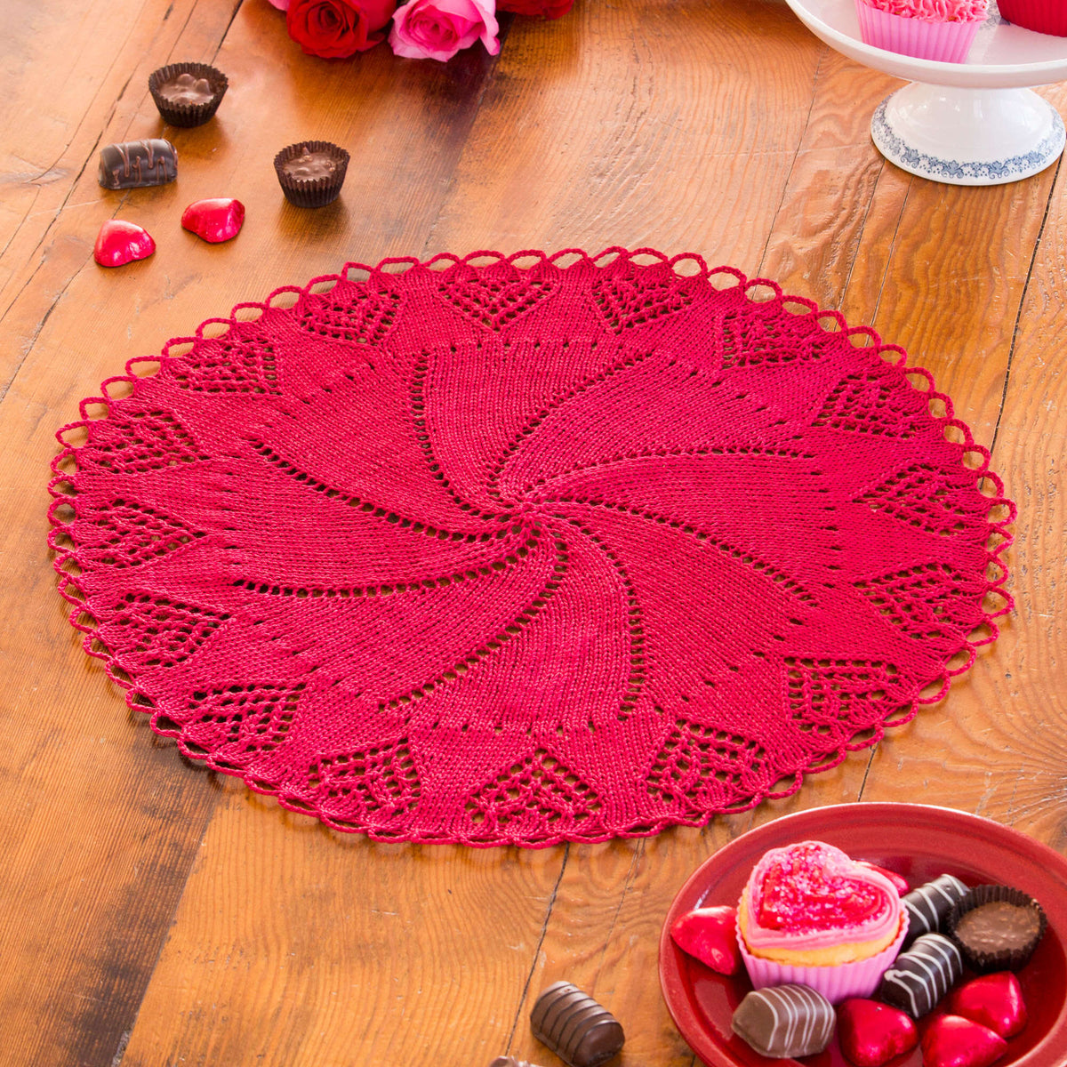 Knit Interior Décor made in Aunt Lydia's Fashion Crochet Thread yarn